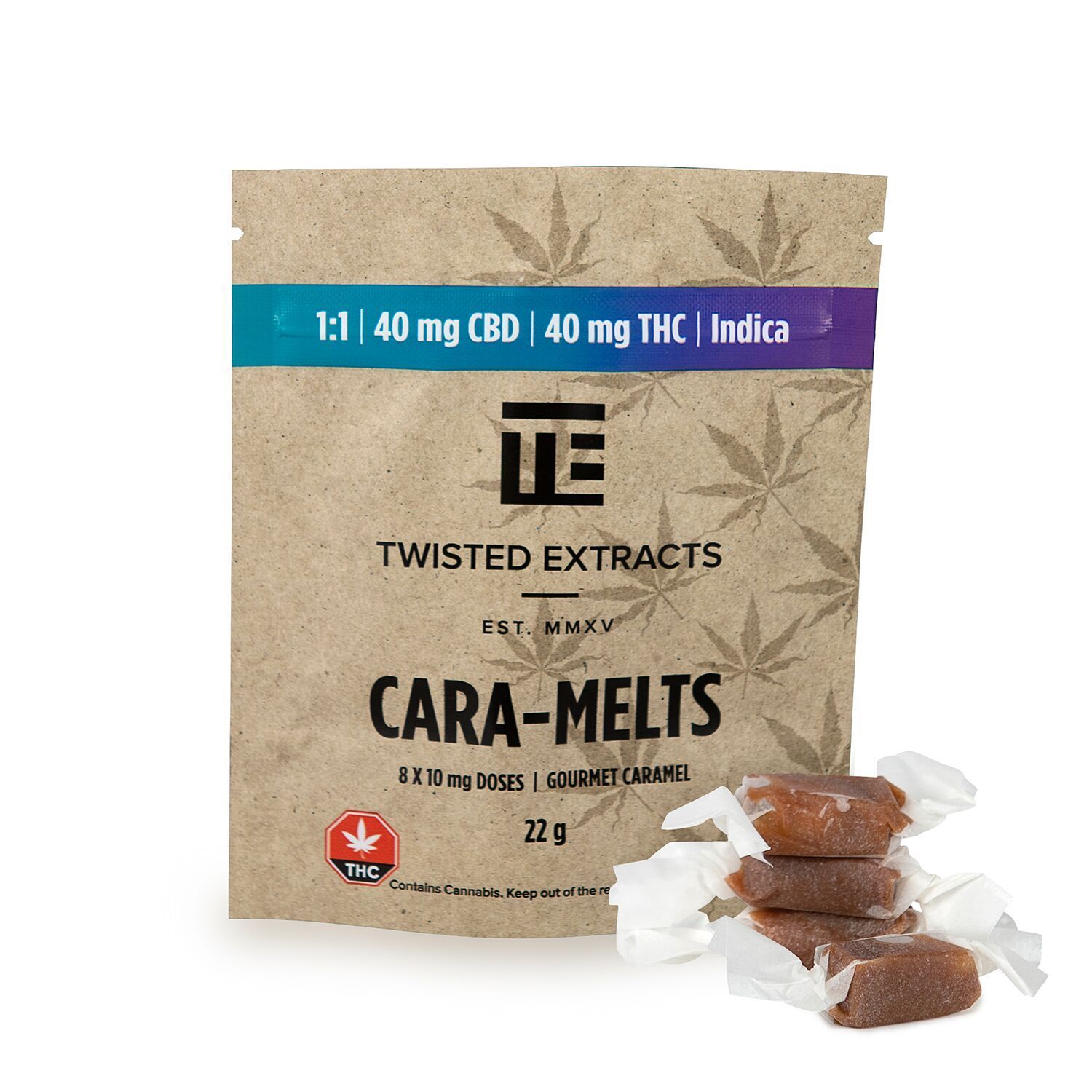 Twisted Extracts CaraMelts - 1:1 CBD / THC 40mg