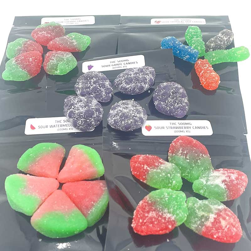 Assorted THC Sour Candy 500MG