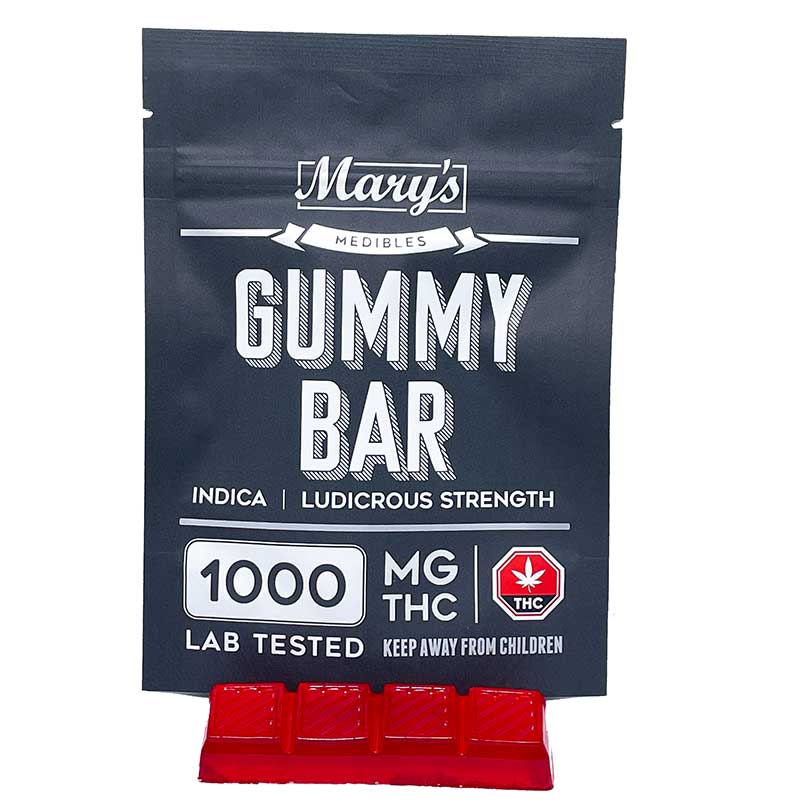 Mary's Ludicrous Strength Gummy Bar Indica (1000mg)