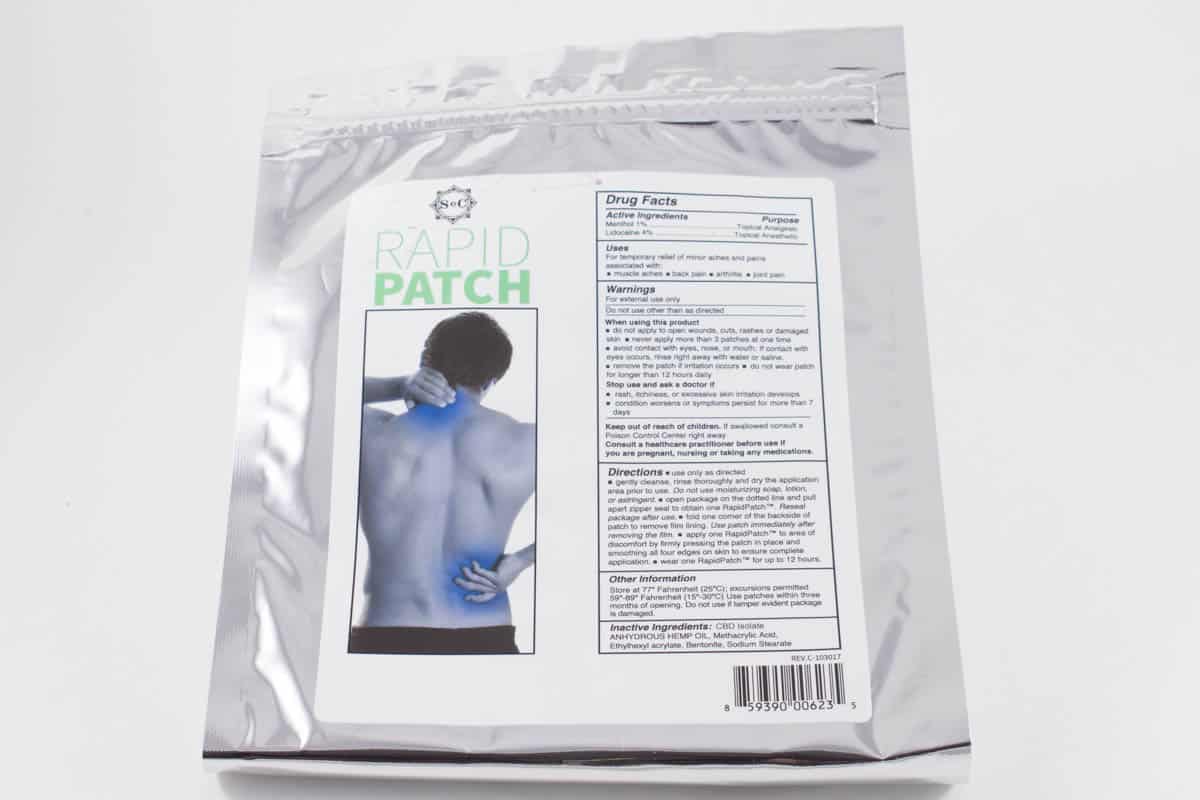 SeC CBD Rapd Pain Relief Patch (50mg)