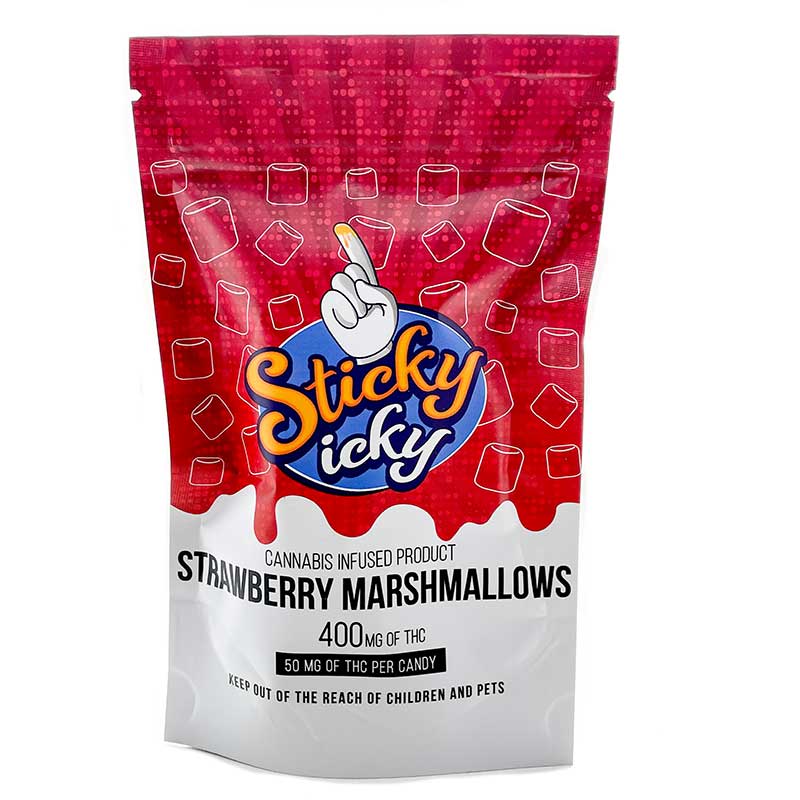 Sticky Icky Strawberry Marshmallows 400mg