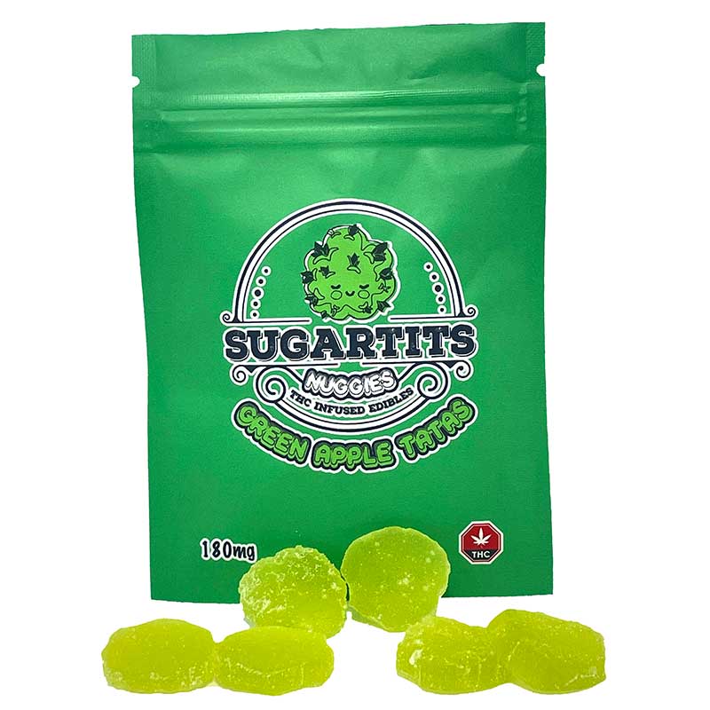 Sugartits THC Infused Edibles 180mg - Green Apple Tatas